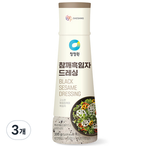 청정원 참깨 흑임자 드레싱, 300g, 3개