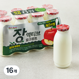 파스퇴르 장액티브 요구르트 사과, 145ml, 16개