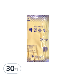 하얀손 미니 고무장갑, 아이보리, 소(S), 30개