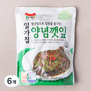 일가집 양념깻잎, 6개, 500g