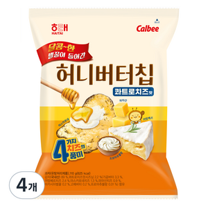 허니버터 칩 콰트로치즈맛, 4개, 110g