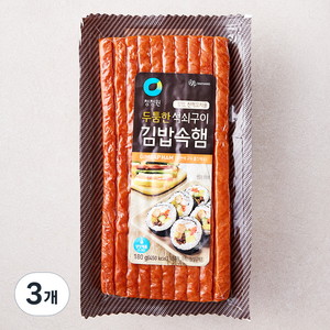 청정원 두툼한 석쇠구이 김밥속햄, 180g, 3개