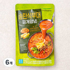 풀무원 송탄식 부대찌개양념, 150g, 6개