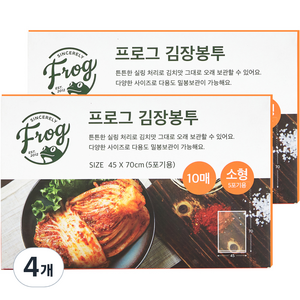 프로그 5포기용 김장봉투 소형 10p, 소형(약5포기), 4개