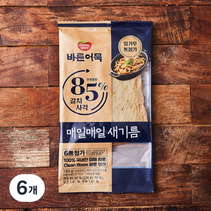 바른어묵 85% 갈치사각 어묵, 180g, 6개