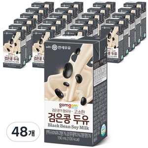 곰곰 고소한 검은콩 두유, 190ml, 48개