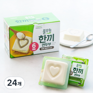 풀무원 한끼 연두부 + 참깨 흑임자 소스, 110g, 24개