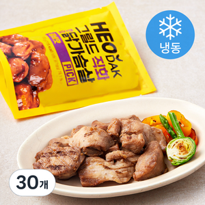 허닭 PICK 그릴드 직화 한입 닭가슴살 갈비맛 (냉동), 100g, 30개