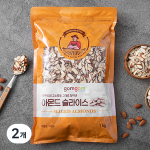 곰곰 아몬드슬라이스, 1kg, 2개