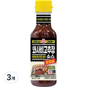 오뚜기 삼겹살 와사비 고추장 소스, 360g, 3개