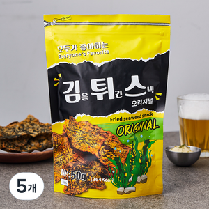 김을 튀긴 스낵 오리지널, 5개, 50g