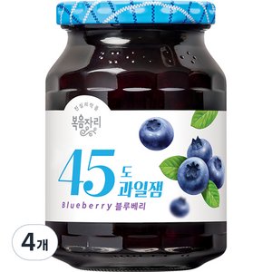 복음자리 45도 과일잼 블루베리, 350g, 4개