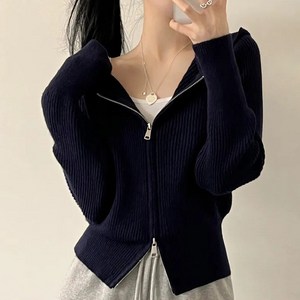 아이엠몽 여성용 베마린 투웨이 니트 후드 집업