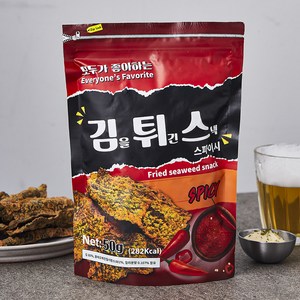 김을 튀긴 스낵 스파이시, 1개, 50g