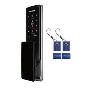 드림 푸시풀 디지털 도어락 DR-P900S + 카드키 2종 x 2p 세트, 고객직접설치