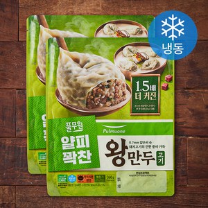 풀무원 얄피꽉찬 고기 왕만두 (냉동), 360g, 2개