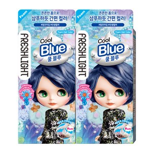 프레쉬라이트 폼 헤어컬러 염모제, 쿨블루, 2개