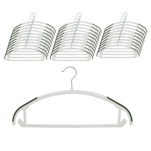 WhiteRabbit 고리회전 디자인 라운드 베이직 옷걸이, 화이트 + 그레이, 30개