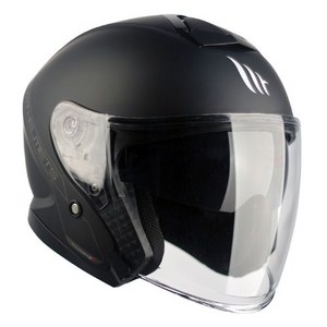 MT THUNDER 3 SV JET 오토바이 하프페이스 헬멧, BLACK