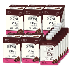 빙그레 더단백 파우더 초코 7p, 217g, 6개