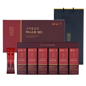 천양삼 6년근 고려홍삼정 어니스트 365 홍삼스틱 60포 선물세트+쇼핑백, 600g, 1개