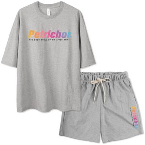 벤힛 Petrichor 오버핏 반팔 + 반바지 트레이닝 상하의 세트