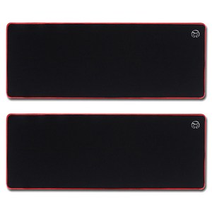 디지지 마우스 게이밍 장패드 800 x 300 x 5 mm 무지, 블랙 + 레드, 2개