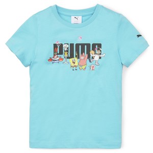 [PUMA]푸마_아동용_스폰지밥 로고 티셔츠_SPONGEBOB LOGO TEE_블루_67587179