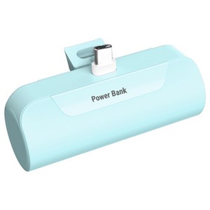 하마다 도킹형 미니 5000mAh 보조배터리 C타입, PR-ST5000-C, 민트
