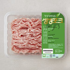 생생포크 무항생제 인증 등심 다짐육 (냉장), 500g, 1개