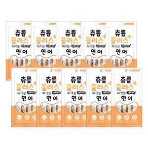 츄릅 플러스 짜먹는 유산균 고양이 간식 생선 60g, 연어맛, 10개