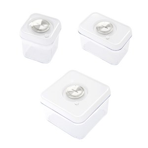 VAKUEN 진공 밀폐 멀티 컨테이너 Basic 3종 세트, 1세트, Basic 밀폐용기 0.5L + 1L + 1.5L