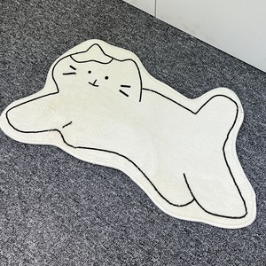유유존 욕실 거실 현관 인테리어 냥멍 미니 발매트 러그 고양이, 혼합색상