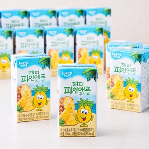 해피 파인애플주스, 120ml, 24개