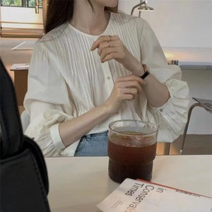아이엠몽 여성용 네이몬 퍼프 셔츠 블라우스