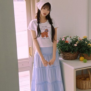 로라로라 FRILL LONG SKIRT