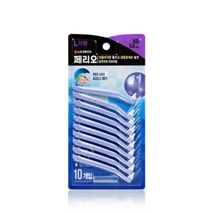 페리오 치간칫솔 L자형 SS 0.8mm, 10개입, 1개