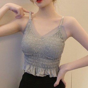 피어니스트 여성용 프릴 브이 패드 나시 2p