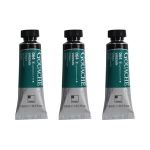 신한 전문가 과슈 물감 튜브 B Seies 64 비리디언 3개입, 15ml, 1색