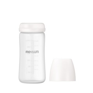 모윰 안심코팅 노꼭지 유리 젖병 240ml, 화이트, 1개