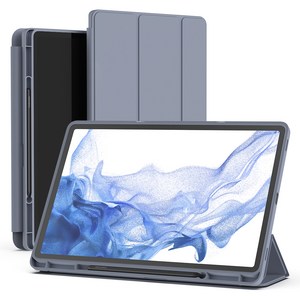 신지모루 펜슬 수납 스마트커버 태블릿 PC 케이스, 라벤더 퍼플