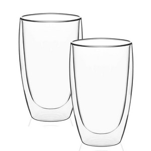 이우아여사 내열 이중 유리컵 650ml, 2개