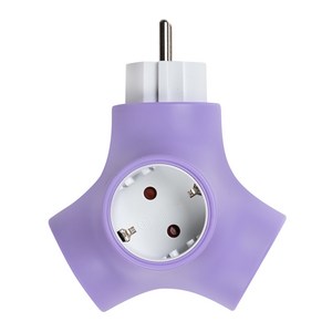 파워존 테트라포드 오리지널 멀티탭 3구 퍼플 PA-GEK-03S, 1개, 130mm