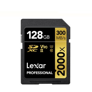 렉사 메모리 카드 SD 캐논 소니 니콘 카메라 2000배속 V90, 128GB, 1개