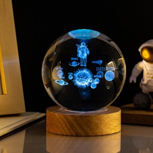 앞날창창 감성 LED 모던 수정구슬 침실 무드등 8cm, 나와태양계