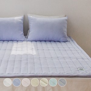 그래이불 몽글몽글 마이크로 모달 워싱 침대패드, 블루