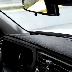 gaon 논슬립 벨벳 대쉬보드 커버 + 갤패드 대 2p + 소 4p 세트, 디올뉴 싼타페 MX5 2023년 8월 (HUD 유 / 센터스피커 유), 블랙