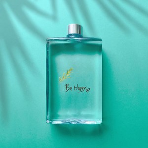 슬림 사각보틀, 13 Be happy(투명), 500ml, 1개