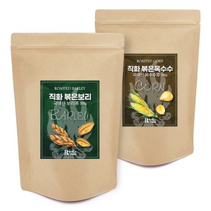 로얄푸드 직화 보리차 500g + 옥수수차 500g 세트, 1세트