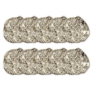 고급 금속 단추 라바바위 30mm, 10개, 골드